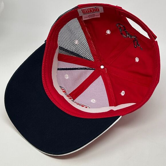 Dale Earnhardt Jr NASCAR Hat Baseball Cap National Guard Motorsports 6 Panel Red - Picture 6 of 9